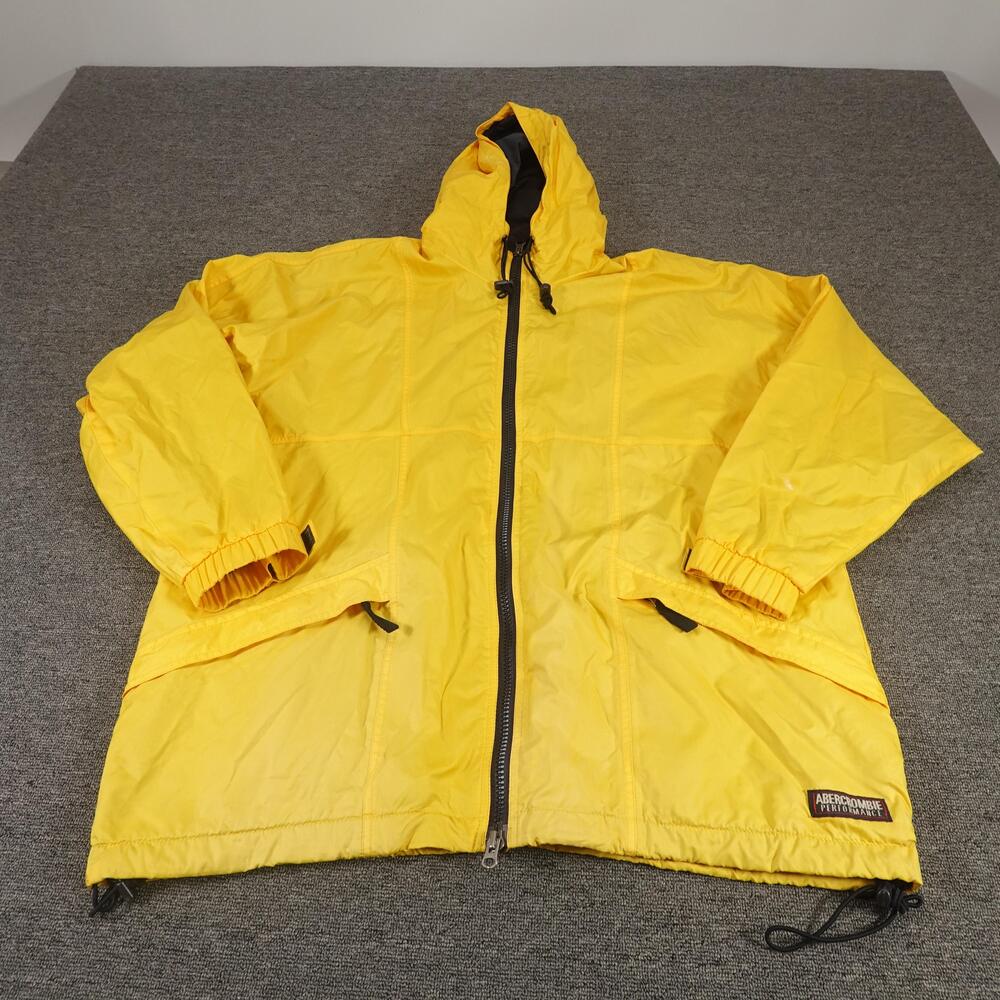 Vintage Abercrombie & Fitch Jacket 54 Yellow Shell Only A-Tech Windbreaker 90s
